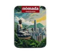 Milk Chocolate Tin 50g - Illustrated Featuring Hong Kong - Gourmet Product of Portuguese Origin