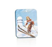 Milk Chocolate Tin Serra da Estrela 50 g in a Design Inspired by the Serra da Estrela Region Full of Flavour Gourmet Product of Portuguese Origin