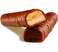 Milk Chocolate Twin Chocolates Stick Bar With Biscuit & Caramel, Bulk Chocolate, 10 Snacks of 50g Caramel Chocolate Snack Bars