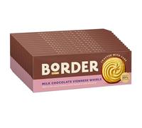 Milk Chocolate Viennese Whirls 150G, Box of 12 Packs of Biscuits