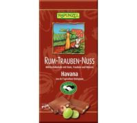 Milk Chocolate with Raisins, Rum and Hazelnuts FAIR Trade BIO 100 g - Rapunzel