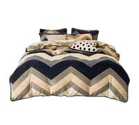 Milk Coral Flour Four Piece Set for Winter Heavenly Thickened Sided Flange Flour Bed Sheet and Quilt Cover(200 * 230cm)