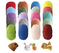 Milk Cotton Yarn, 20PCS Cotton Yarn for Crocheting, Multicolor Super Soft Milk for Knitting Crochet for Home