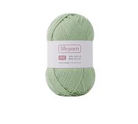 Milk Cotton Yarn 2pcs Soft, Lightweight, Durable DK Baby Yarn for DIY Hand Knitting, Wool Craft, Shawl, Scarf (Green Apple)