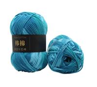 Milk Cotton Yarn, 50g, DIY Hand Knitting Baby Wool Craft Shawl Scarf Crochet Thread Supplies, Smooth Soft Milk Cotton Yarn for Crochet Knitting Pack Variety Colored (Navy Blue)