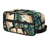 Milk Cow Print Travel Toiletry Bag for Men ，Black Cow Print Hanging Dopp Kit - Waterproof Shaving Bag Bathroom Bags Wash Bag for Toiletries Accessories, Color4, 10.5"L x 4.4"W x 5.3"H