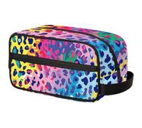 Milk Cow Print Travel Toiletry Bag for Men ，Black Cow Print Hanging Dopp Kit - Waterproof Shaving Bag Bathroom Bags Wash Bag for Toiletries Accessories, Color2, 10.5"L x 4.4"W x 5.3"H