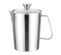 Milk Cup - 2L Stainless Steel Frothing Jug for Coffee and Latte Art | Portable Measuring Cup for Foam Drinks, Cappuccinos, Brunches, Home Kitchens and Professional Cafes