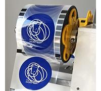 Milk Cup Sealer Film Disposable Tea Cup Sealing Film Roll with Royal Blue Pattern 2000pcs per Roll for Diameter 90/95mm Plastic and Paper Cup