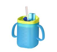Milk Cup with Straw and Secure Locking Lid, Playful Milk Cup, Friendly Child with Straw to Prevent Leaks When Drinking