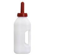 Milk Drink Bottle, 2L White Plastic Lamb Feeding Bottle With 1 Or 2 Rubber Nipples For Livestock(1 bottle 1 pacifier)