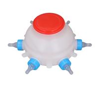 Milk Feed Bucket, 6 Ports Lamb Milk Bottle Sheep Feeding Bucket, Livestock Water Bottle Dispenser, Reusable Plastic Animal Feeding Bowl for Farm Lambs Piglets Dog