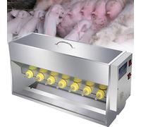 Milk Feeder with Silica Gel Nipples for Lambs, Piglets, and Goats - Constant Temperature Feeding Bottle with Multiple Nipples for Efficient Feeding