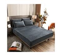 Milk Fleece Fitted Sheet 25cm Deep Pocket Ultra Soft Fluffy Bottom Linen For Single Small Double Twin Full Queen King Warm Winter 1 Piece Only Machine Washable Easy Care Breathable Hypoallergenic