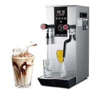 Milk Frother,3.2gal Commercial Electric - 3000W Steam Boiling Water Machine - LED Display - Hot Water Dispenser for Espresso Coffee Milk Tea - Stainless Steel Electric Foam Making Machine,S