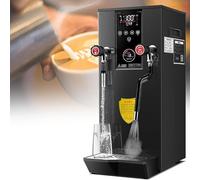 Milk Frother，3000W Electric Milk Steamer Coffee Foam Maker, Full-Automatic Boiling Commercial Multi-Purpose 12L Steam Milk Frothing Machine with LED Display for Coffee Tea Shop