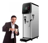 Milk Frother,50L /H Commercial Steam Machine, 2500W Full-Automatic Steam Boiling Water Frothing Machinewith LCD Display, Electric Steam Milk Frothing Machine, for Tea Coffee Shop