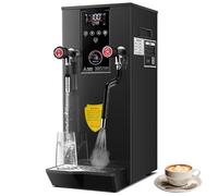 Milk Frother and Steamer, 2500W Fully-Automatic Electric Machine with Timer & LCD Display for Cappuccino and Latte, 12L Capacity