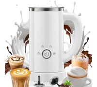 Milk Frother and Steamer, Electric 4-in-1 Hot and Cold Foam Maker, Automatic Milk Warmer with Two Whisks for Latte Cappuccino Hot Chocolate, 10.1oz/300ml, White