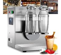 Milk Frother, Automatic Bubble Tea Shaking Machine, Electric Double Frame Stainless Steel 350ml - 1000ml Digital Timer 1-120 Seconds Drink Mixer Bubble Milk Cocktail