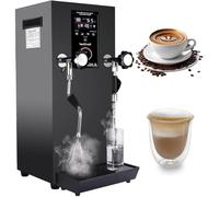 Milk Frother，Commercial, 2500W Stainless Steel Electric Steam Milk Frothing Machine Steam Water Boiling Machine Coffce Machine for Restaurants, Milk Tea Shops, Cold Drink Shops,Black