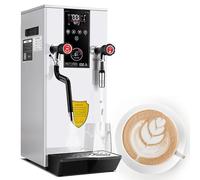 Milk Frother，Commercial and Water Boiler, 2500W Electric Steam Foam Maker with LED Display, Ideal for Tea, Coffee, and Dessert Shops
