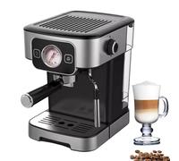 Milk Frother， Commercial Steamer, 1200W Electric Milk Foam Maker with Pressure Gauge, 1.8L Capacity and 92°C Extraction, 20bar Pressure Extraction and 25s Making Fast, for Cafe, Restaurant