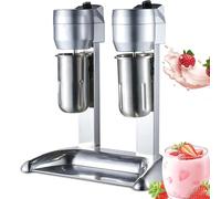 Milk Frother， Double-Head Milk Shaker, Electric Milkshake Machine with 1000ml Cup, Speed 12000 RPM -18000 RPM Stepless Adjustable, Safety Microswitch and Durable Structure, for Milkshake, Mi