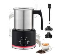 Milk Frother Electric 4 in 1, 650ML Automatic Milk Frothers Split Jug, 600W Stainless Steel Milk Steamer, Hot Chocolate Maker, Auto Shut-Off, Silent Operation, for Latte/Coffee/Chocolate