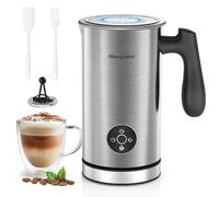 Milk Frother Electric 4 in 1 - Morpilot 300ML Hot Chocolate Maker Automatic Milk Frothers Stainless Steel Milk Steamer and Warmer Milk Heater and Foamer for Latte Coffee