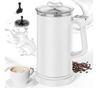 Milk Frother，Electric 500W - 350ml Automatic Milk Steamer with Temperature Control & Auto Shut-Off, Hot & Cold Foam for Coffee, Lattes, Cappuccinos, Chocolate White