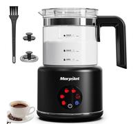 Milk Frother Electric 6 in 1 - Morpilot 500ml Automatic Milk Frothers Large Capacity Milk Steamer Visual Glass Hot Chocolate Maker Milk Warmer and Foamer for Coffee Latte