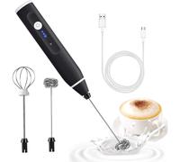 Milk Frother,electric Double Whisk Handheld Foam Maker Usbrechargeable