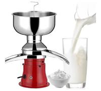 Milk Frother, Electric Fresh Milk Cream Separator, Professional Stainless Steel Centrifugal Milk Bowl, 50l/H Milk, Rotating at 9500r/Min, Easy to Use, for Cows, Sheep, Goat and Camel Milk