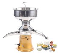 Milk Frother， Electric Milk Cream Centrifugal Separator, Kitchen Centrifuge Cream Butter Milkshake Separator, 50l/h for Turning Raw or Whole Milk into Cream and Skim Milk,Yellow-220v