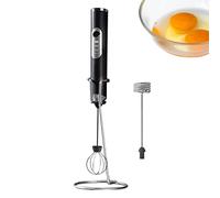 Milk Frother for Kitchen,Stainless Steel Milk Frother for Coffee with Storage Stand - Removable Milk Foamer Coffee Blender for Frappe, Latte, Matcha