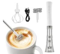 Milk Frother Handheld, 2-in-1 Electric Coffee Whisk with Stand, 3 Speed Powerful, Portable Hand Frother Wand for Coffee, Hot Chocolate, Egg Blender, Protein Shakes