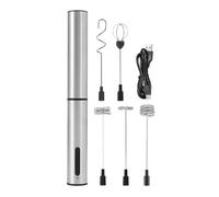 Milk Frother Handheld - Drink Mixer | Rechargeable Quiet Whisk Foamer Three-Speed Portable Design for Tea Matcha Chocolate Cafe Kitchen