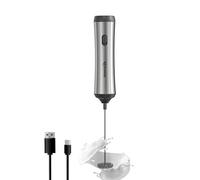 Milk Frother Handheld, Electric Foam Maker with Stainless Steel Whisk, Rechargeable Frother Drink Mixer with USB Cable for Coffee, Lattes, Cappuccino, Frappe, Matcha, Hot Chocolate