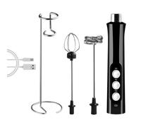 Milk Frother Handheld Milk Frother Mixer Frother 3 Speed Electric Frother with Stand for Latte, Cappuccino, Hot Chocolate, Egg