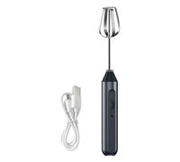 Milk Frother Handheld - Rechargeable Small Mixer With Stainless Whisks | Whisker For Stirring | Wireless Egg Blender | 3-Speed Adjustable Frother For Cappuccino Latte Coffee Egg