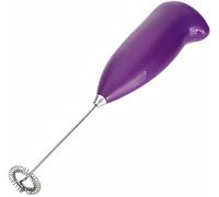 Milk frother Handheld, Stainless Steel Electric Milk Frother Foamer, Drink Mixer Foaming Machine Kitchen Blender Tool for Matcha, Latte, Cappuccino, Hot Chocolate & More (Purple)