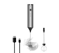 Milk Frother Handheld,Type C Rechargeable Electric Coffee Mixer 2 Whisks