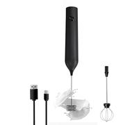 Milk Frother Handheld,Type C Rechargeable Electric Coffee Mixer 2 Whisks