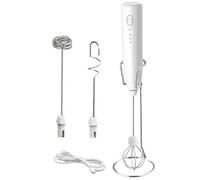 Milk Frother - Hot Chocolate Foam Maker | Coffee Faomer with 3 Adjustable Speeds for Camping Picnic Break Room Office Apartment Dinner Party Travel Home Baristas