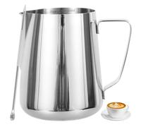 Milk Frother Jug 900ml/30oz Milk Frothing Jug Stainless Steel Milk Coffee Pitcher Cup with Measurement Mark & Latte Art Pen, Espresso Steaming Pitchers for Making Cappuccino Latte Coffee Art