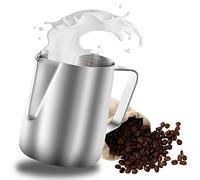 Milk Frother Jug Stainless Steel Milk Frothing Pitcher, 12oz/350ml Milk Coffee Cappuccino Latte Art Frothing Pitcher Barista Milk Jug Cup