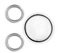 Milk Frother Lid with 2pcs Spring Whisk Replacement, Milk Frother Lid Cover Seal Parts Coffee Machine Accessories Compatible with Nespresso Aeroccino 3/4/Plus