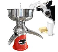 Milk Frother， Milk Cream Centrifugal Separator, 304 Stainless Steel Electric Cream Separators, 9500RPM Goat Milk Separator, Cow Cream Separator, Milk Skimmer with Bowl Capacity,Red