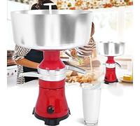 Milk Frother, Mini Multifunctional Milk Separator, Kitchen Centrifuge Cream Machine, Reusable, Food Grade Material, Safe and Healthy, Adjustable for Goats Cows Milk,Red-220v